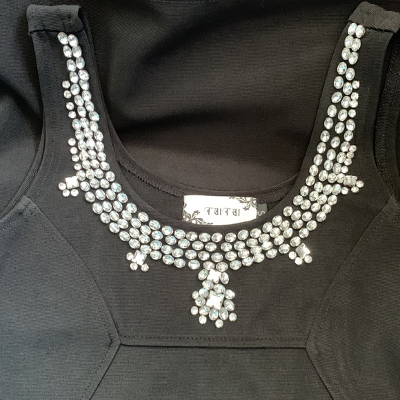 TUTU Mini black dress with silver collar studs. - Picture 9 of 10